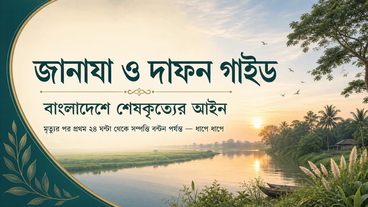 জানাযা ও দাফন গাইড — বাংলাদেশে শেষকৃত্য ও উত্তরাধিকারের আইন