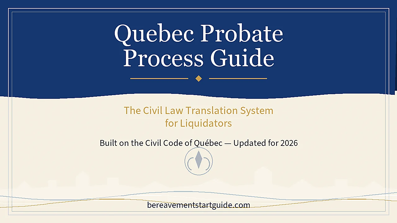 Quebec Probate Guide — Civil Law, RDPRM, and the Liability Trap