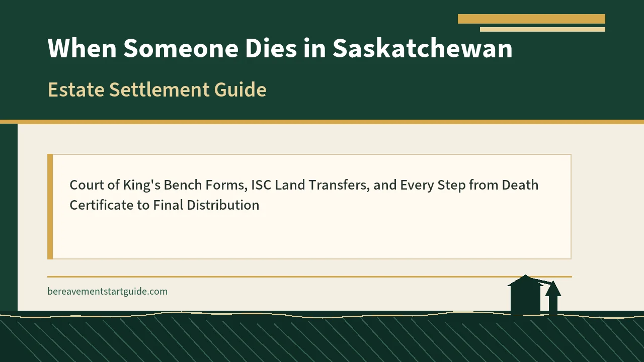 Saskatchewan Estate Settlement Guide — Step-by-Step