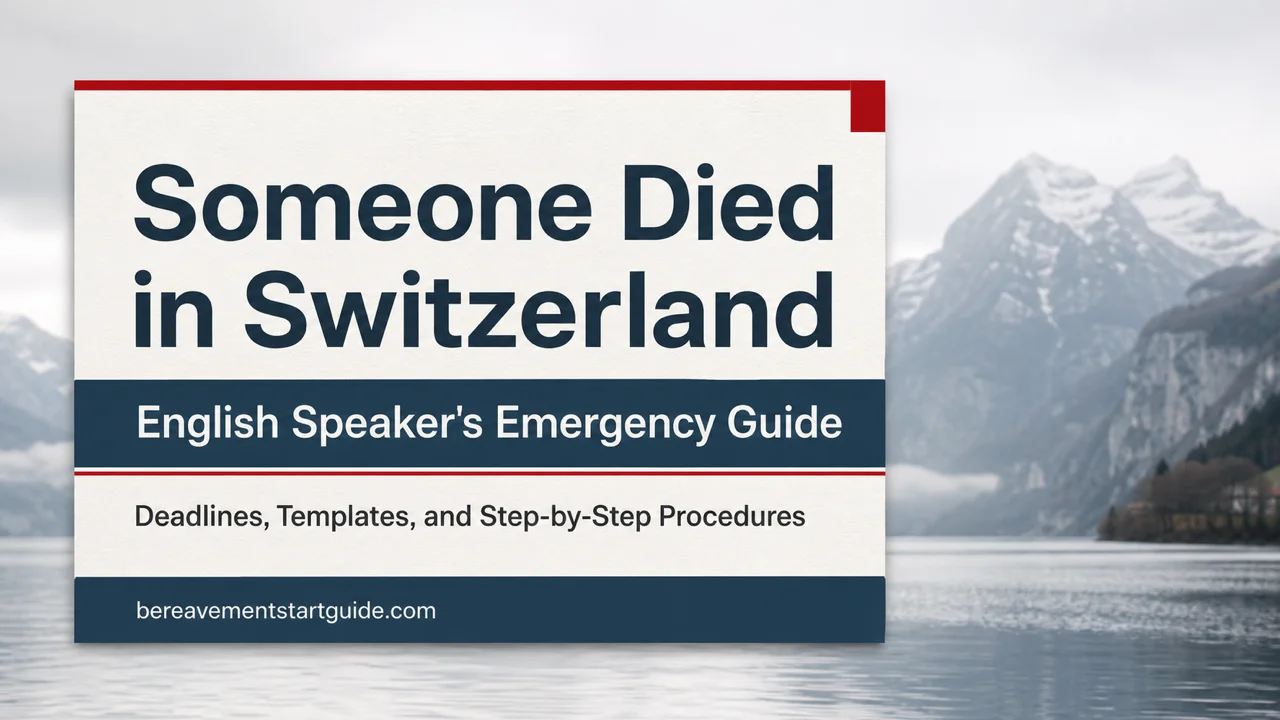 Death in Switzerland — English Speaker's Emergency Roadmap