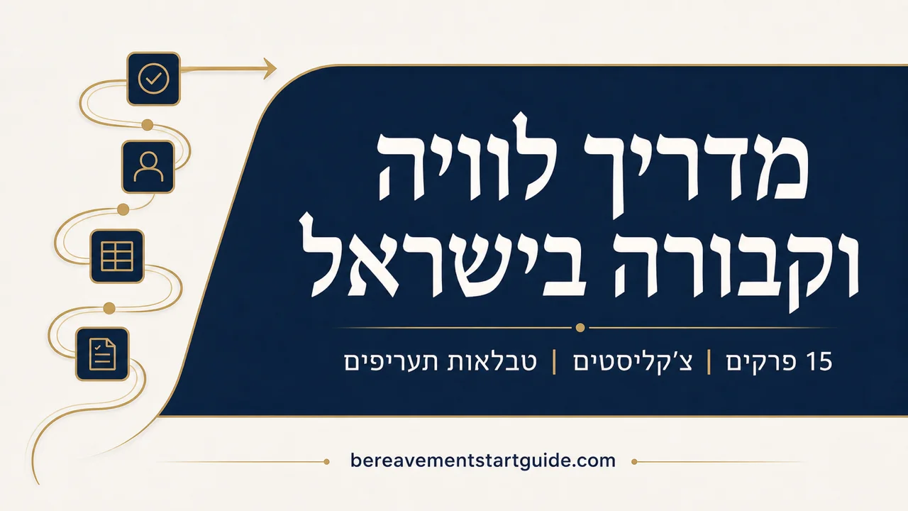 מדריך לוויה וקבורה בישראל — מהשעה הראשונה ועד סגירת העיזבון
