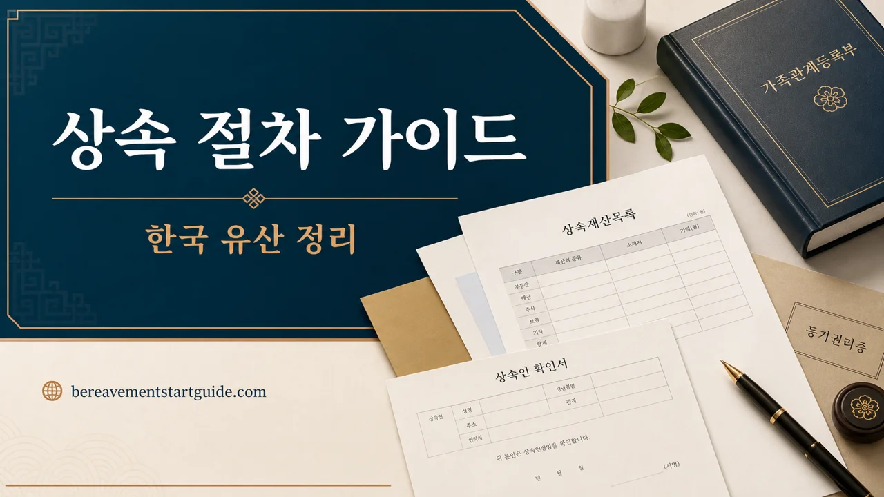 한국 상속 절차 가이드 — 기한·세금·등기를 한 권에